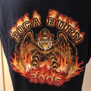 🔥Unisex Boca Burn 2006 event sleeveless oversized Hanes Heavyweight T